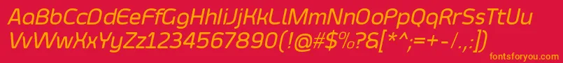 SmoolthanMediumItalic Font – Orange Fonts on Red Background