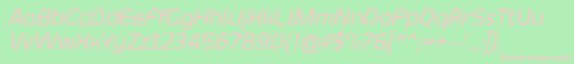 SmoolthanMediumItalic Font – Pink Fonts on Green Background