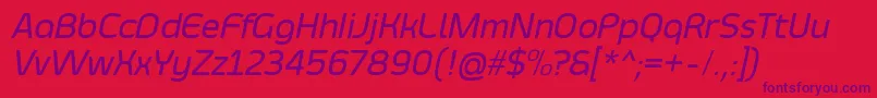 SmoolthanMediumItalic Font – Purple Fonts on Red Background