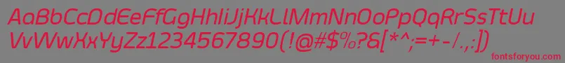 SmoolthanMediumItalic Font – Red Fonts on Gray Background