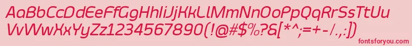 More about SmoolthanMediumItalic Font SmoolthanMediumItalic Font – Red Fonts on Pink Background