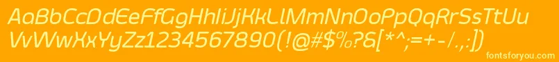 SmoolthanMediumItalic Font – Yellow Fonts on Orange Background