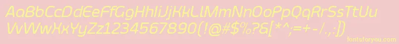 SmoolthanMediumItalic Font – Yellow Fonts on Pink Background