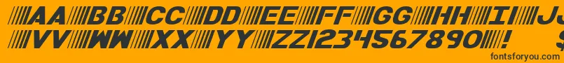Police BamfItalic – polices noires sur fond orange