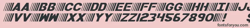 Czcionka BamfItalic – czarne czcionki na różowym tle
