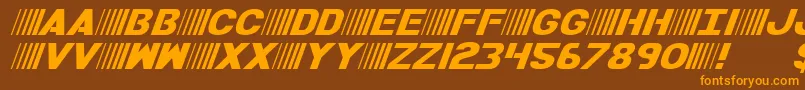 Шрифт BamfItalic – оранжевые шрифты на коричневом фоне