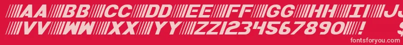fuente BamfItalic – Fuentes Rosadas Sobre Fondo Rojo