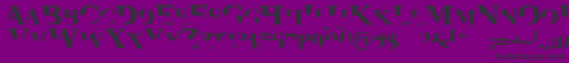 フォントVeruserif – 紫の背景に黒い文字