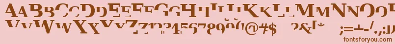 Veruserif Font – Brown Fonts on Pink Background