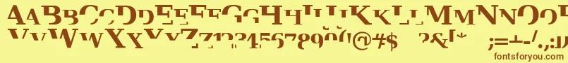 Veruserif Font – Brown Fonts on Yellow Background