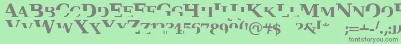 フォントVeruserif – 緑の背景に灰色の文字