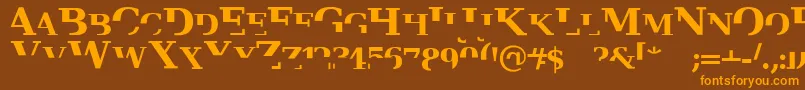 Veruserif Font – Orange Fonts on Brown Background