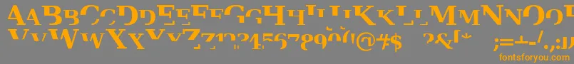 Veruserif Font – Orange Fonts on Gray Background