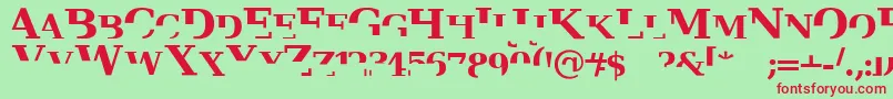 Veruserif Font – Red Fonts on Green Background