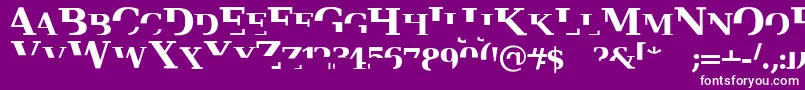 Veruserif Font – White Fonts on Purple Background
