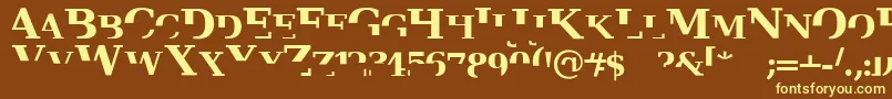 Veruserif Font – Yellow Fonts on Brown Background