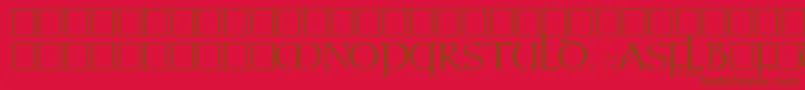 ElCid Font – Brown Fonts on Red Background