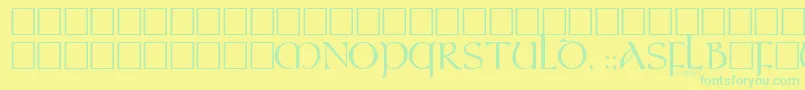 ElCid Font – Green Fonts on Yellow Background