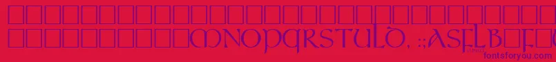 ElCid Font – Purple Fonts on Red Background