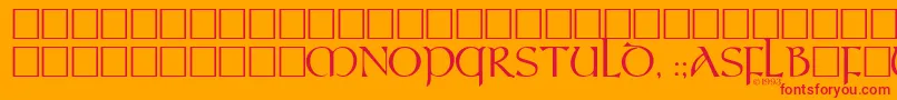 ElCid Font – Red Fonts on Orange Background
