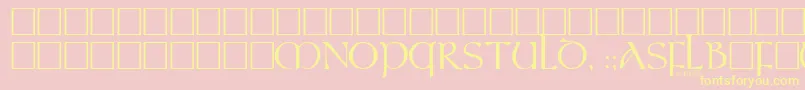 ElCid Font – Yellow Fonts on Pink Background