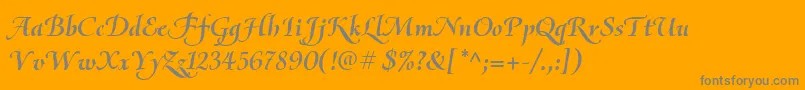 OliettaScriptBolditalic Font – Gray Fonts on Orange Background
