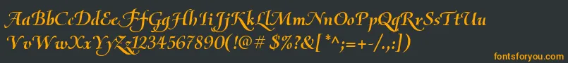 OliettaScriptBolditalic Font – Orange Fonts on Black Background