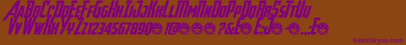 AvengeanceHeroicAvenger Font – Purple Fonts on Brown Background