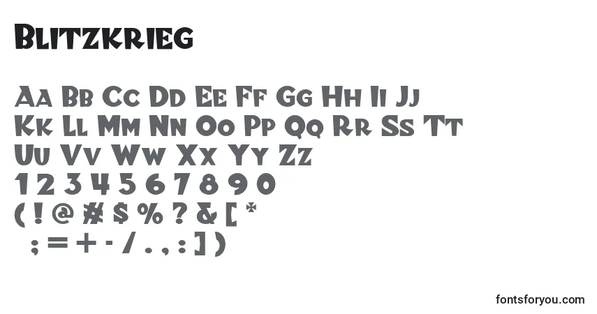 Blitzkrieg Font – alphabet, numbers, special characters