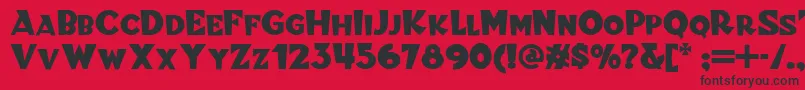 Blitzkrieg Font – Black Fonts on Red Background