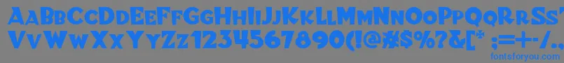 Blitzkrieg Font – Blue Fonts on Gray Background