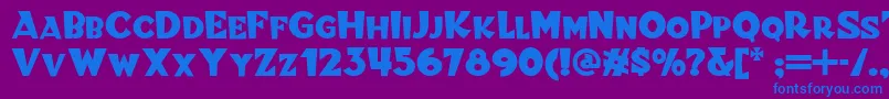 Blitzkrieg Font – Blue Fonts on Purple Background