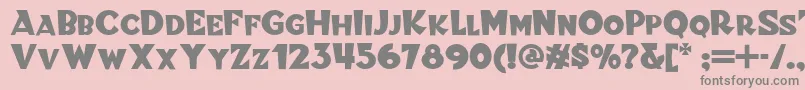 Blitzkrieg Font – Gray Fonts on Pink Background