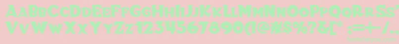 Blitzkrieg Font – Green Fonts on Pink Background