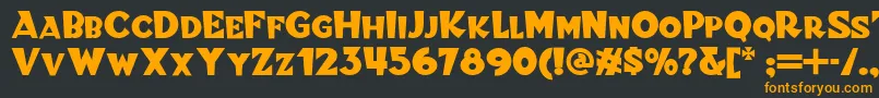 Blitzkrieg Font – Orange Fonts on Black Background