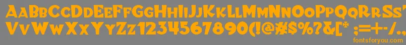 Blitzkrieg Font – Orange Fonts on Gray Background