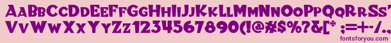 Blitzkrieg Font – Purple Fonts on Pink Background