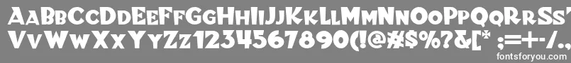 フォントBlitzkrieg – 灰色の背景に白い文字