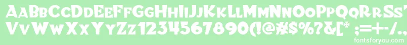 Blitzkrieg Font – White Fonts on Green Background