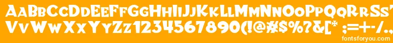 Blitzkrieg Font – White Fonts on Orange Background