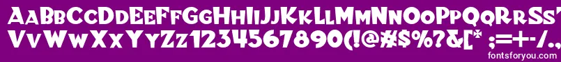 Blitzkrieg Font – White Fonts on Purple Background