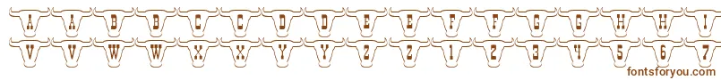Шрифт 101TexanStyle – коричневые шрифты на белом фоне