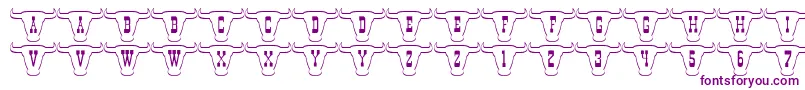 101TexanStyle Font – Purple Fonts on White Background