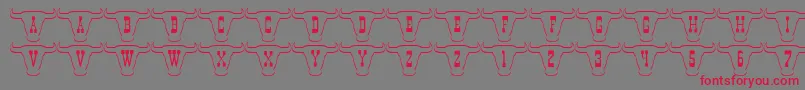 101TexanStyle-fontti – punaiset fontit harmaalla taustalla