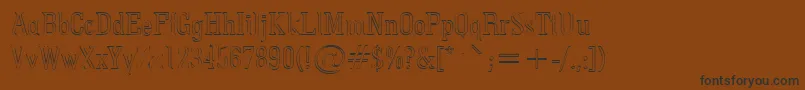 Pointedout-Schriftart – Schwarze Schriften auf braunem Hintergrund