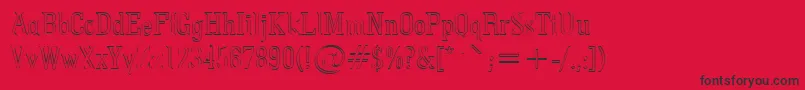 Pointedout Font – Black Fonts on Red Background