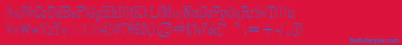 Pointedout Font – Blue Fonts on Red Background