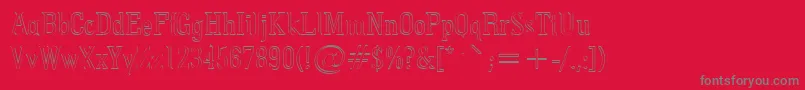 Pointedout Font – Gray Fonts on Red Background