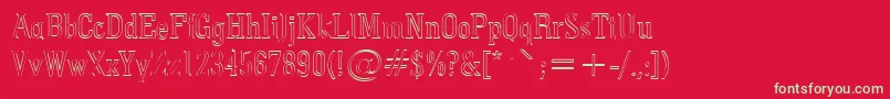 Pointedout Font – Green Fonts on Red Background