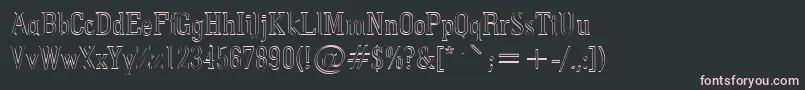Czcionka Pointedout – różowe czcionki na czarnym tle
